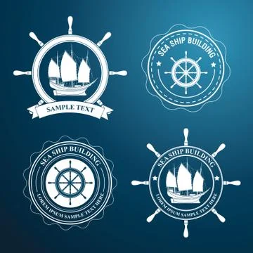 Nautical label Illustrazione stock