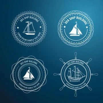 Nautical label Stock Illustration