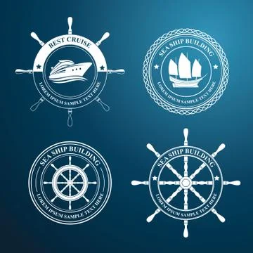 Nautical label Stock Illustration