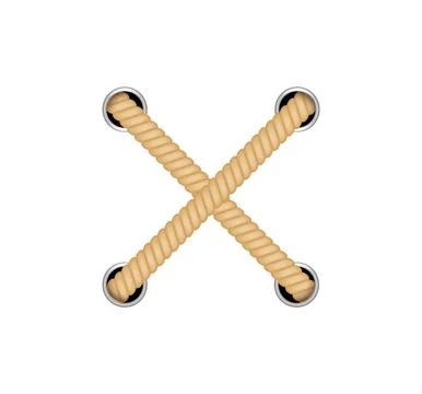 Nautical loops. Vector knots for rope. Realistic knot round and square borders Illustrazione stock