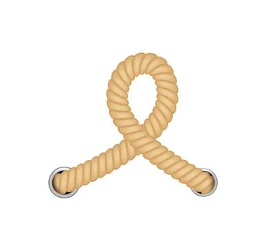Nautical loops. Vector knots for rope. Realistic knot round and square borders Stock Illustration
