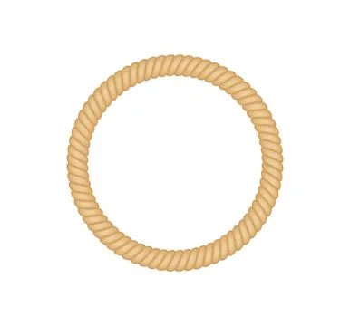 Nautical loops. Vector knots for rope. Realistic knot round and square borders Stock Illustration