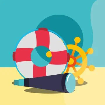 Nautical maritime design Stock Illustration