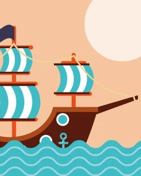 Nautical maritime design Stock Illustration