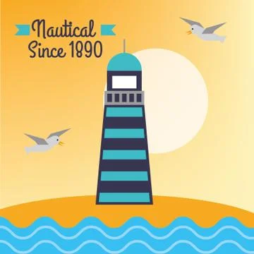 Nautical maritime design Stock Illustration