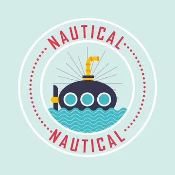 Nautical maritime design Stock Illustration