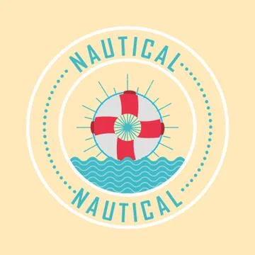 Nautical maritime design Stock Illustration