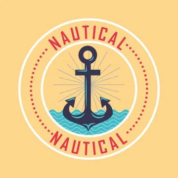 Nautical maritime design Stock Illustration