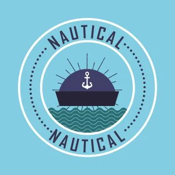 Nautical maritime design Stock Illustration