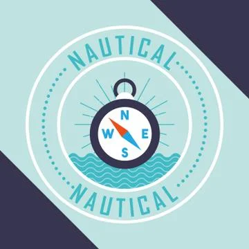 Nautical maritime design Stock Illustration
