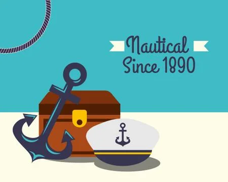 Nautical maritime design Stock Illustration