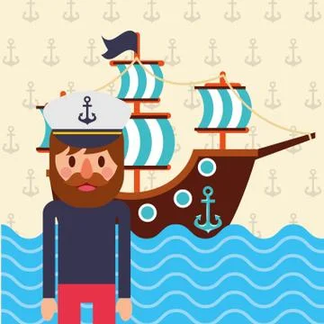 Nautical maritime design Stock Illustration