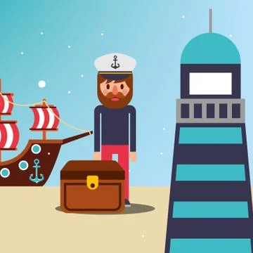 Nautical maritime design Stock Illustration