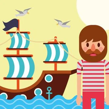 Nautical maritime design Stock Illustration