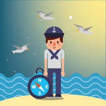 Nautical maritime design Stock Illustration