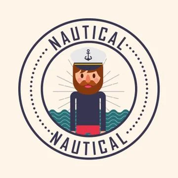 Nautical maritime design Stock Illustration