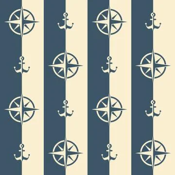 Nautical pattern Stock Illustration