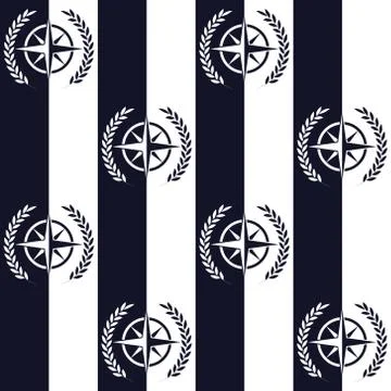 Nautical pattern Stock Illustration