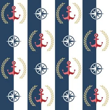 Nautical pattern Illustrazione stock