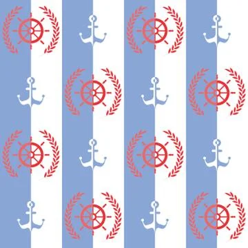 Nautical pattern Stock Illustration