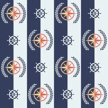 Nautical pattern Stock Illustration