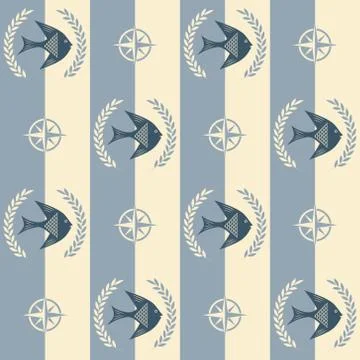 Nautical pattern Stock Illustration