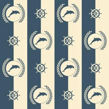 Nautical pattern Stock Illustration