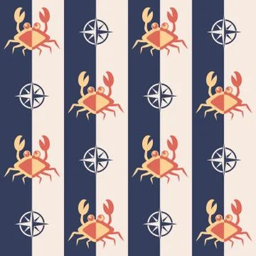 Nautical pattern Stock Illustration