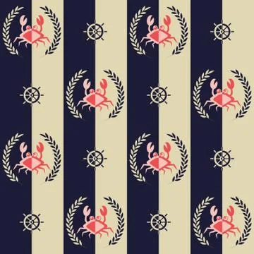 Nautical pattern Stock Illustration