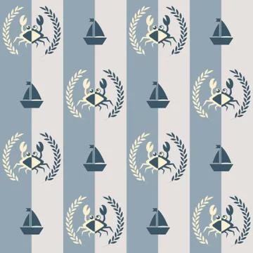 Nautical pattern Stock Illustration