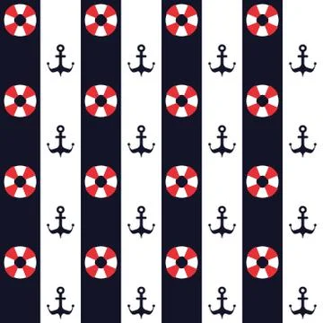 Nautical pattern Stock Illustration
