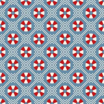 Nautical pattern Illustrazione stock