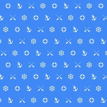 Nautical pattern seamless Vector Illustration 스톡 일러스트