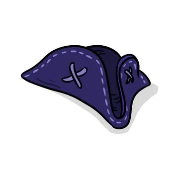 Nautical pirate hat. Vector isolated icon illustration Stock Illustration