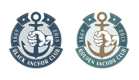 Nautical retro logo Stock-Illustration