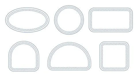 Nautical Rope Borders Set Stock Illustration