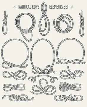 Nautical Rope Elements Set Stock Illustration