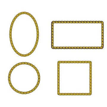 Nautical rope frame Stock Illustration