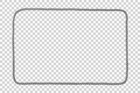 Nautical rope frame isolated transparent png. Marine border template. 스톡 사진