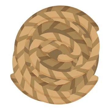 Nautical rope icon cartoon vector. Natural knot Stock Illustration