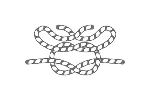 Nautical rope knot isolated vector icon Stock Illustration