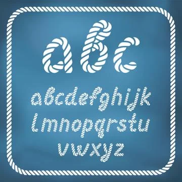 Nautical rope letters Stock Illustration