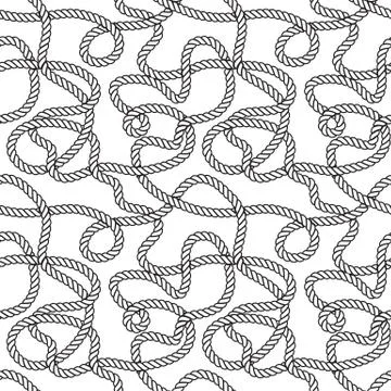 Nautical rope pattern Stock Illustration