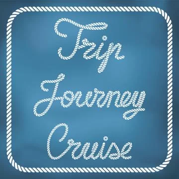Nautical rope words Stock Illustration