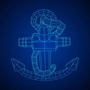 Nautical sea ship anchor vector Stock Illustration
