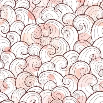 Nautical seamless background Stock Illustration