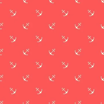 Nautical seamless pattern with geometric ship anchors Illustrazione stock