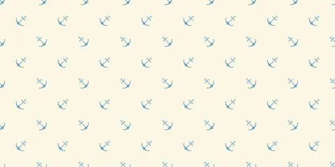 Nautical seamless pattern with geometric ship anchors Illustrazione stock