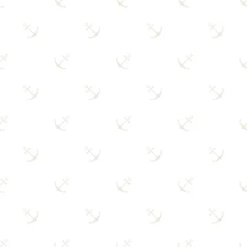 Nautical seamless pattern with geometric ship anchors Stock Illustration