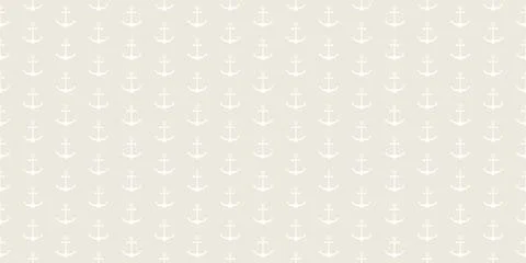 Nautical seamless pattern with ship wheels and anchors Stock Illustration